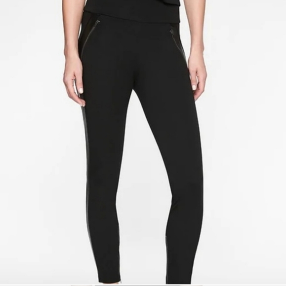 Athleta Siena Ankle Pants Faux Leather  Size 4 - Picture 1 of 16